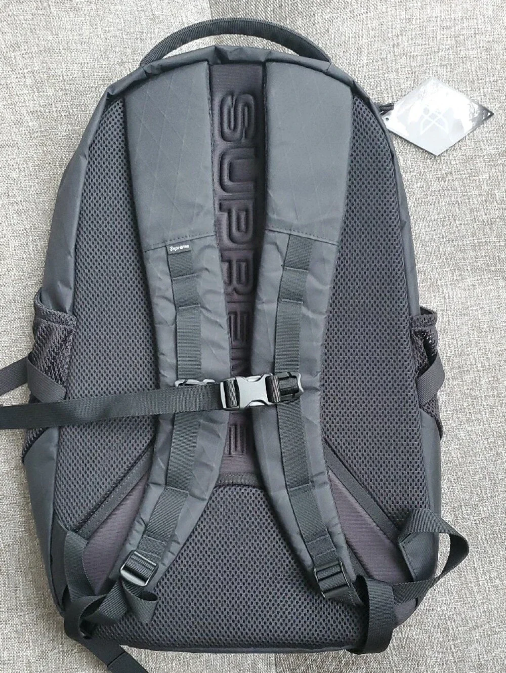 Brand New Supreme Log Black Backpack FW23 Grid